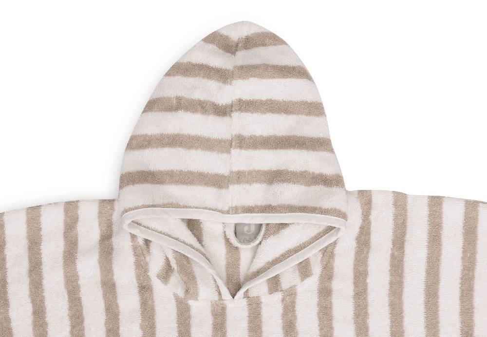 Jollein Badeponcho Stripe Frottee Olive Green GOTS Begrenztes Angebot