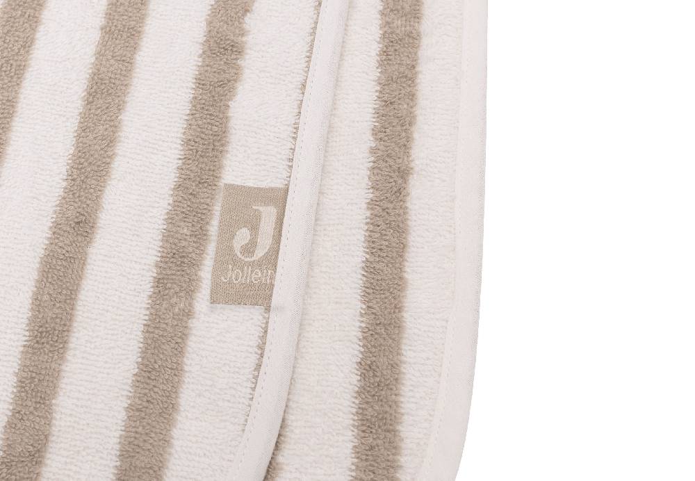 Jollein Badeponcho Stripe Frottee Olive Green GOTS Begrenztes Angebot