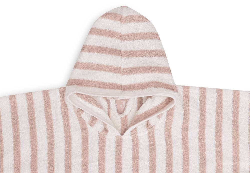 Jollein Badeponcho Stripe Frottee Wild Rose GOTS Cyber Monday