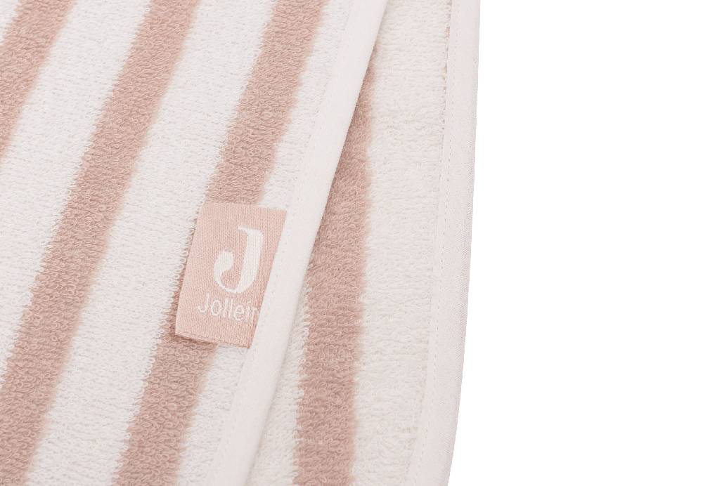 Jollein Badeponcho Stripe Frottee Wild Rose GOTS Cyber Monday