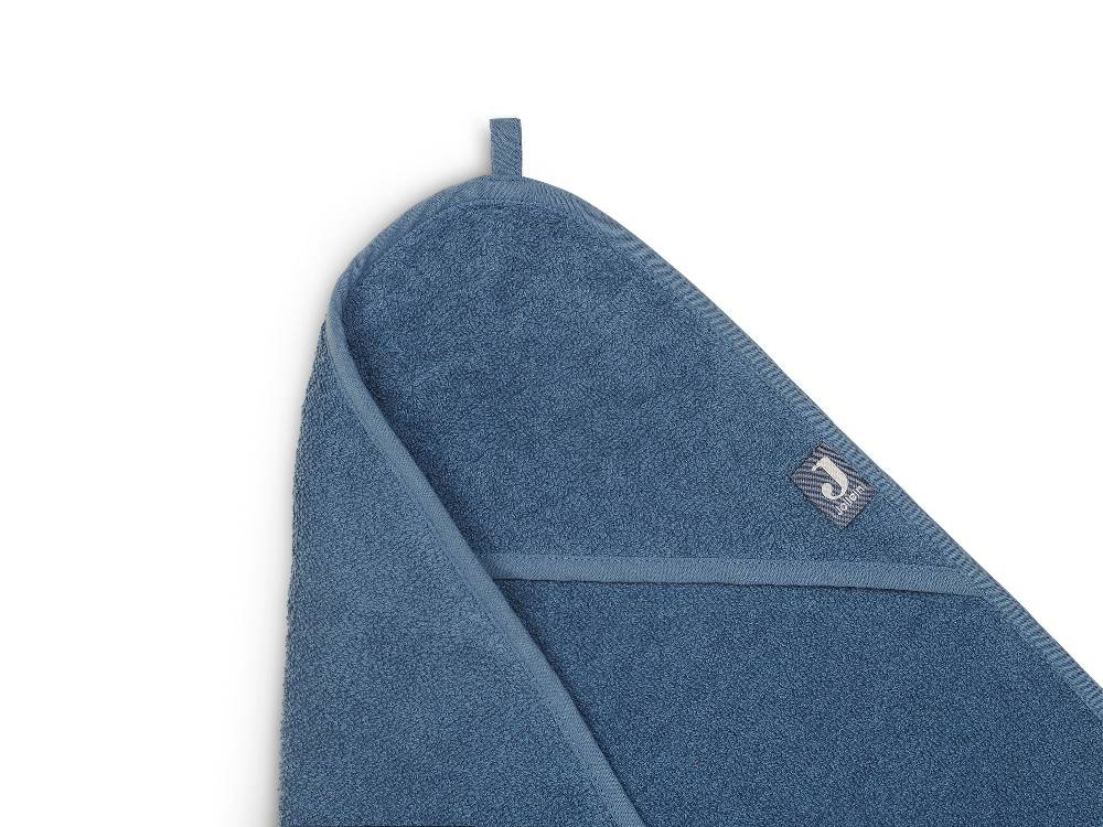 Jollein Kapuzenhandtuch Frottee 75x75cm Jeans Blue Räumungsverkauf