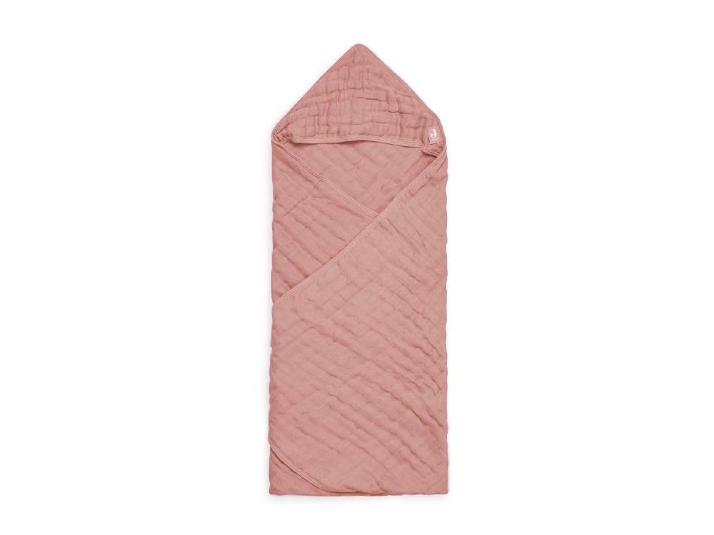 Jollein Kapuzenhandtuch Wrinkled Cotton 75x75cm Rosewood Riesige Ersparnisse