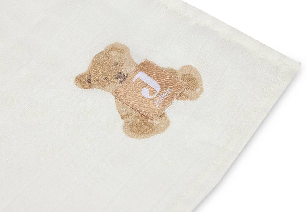 Jollein Mullwindeln Hydrophil 115x115cm Teddy Bear (2pack) Letzte 3 Tage