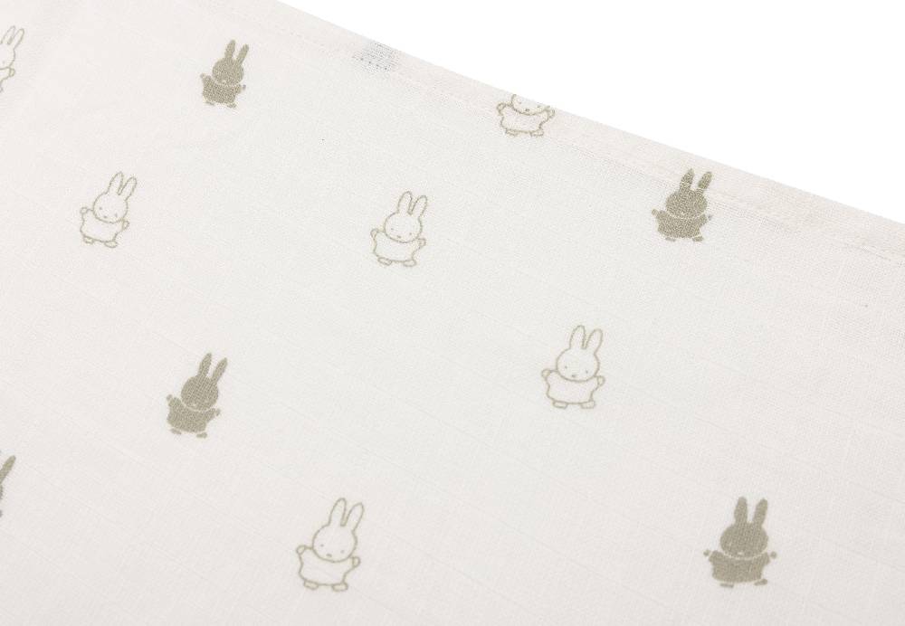 Jollein Spucktuch Hydrophill 70x70cm Happy Miffy Olive Green (3pack) Bis zu 55% Rabatt