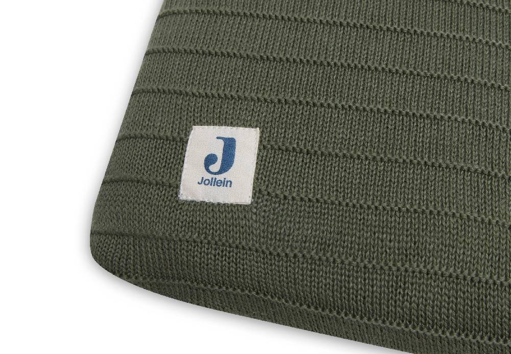 Jollein Wickelauflagenbezug 75x85cm Pure Knit Leaf Green GOTS Schlussverkauf