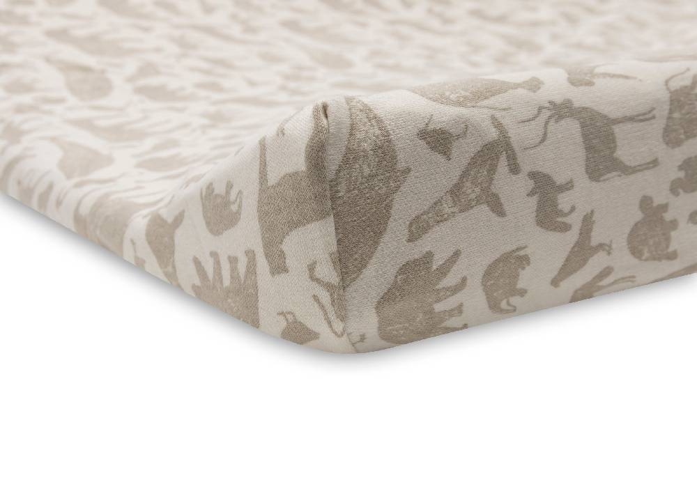 Jollein Wickelauflagenbezug Jersey 50x70cm Animals Nougat Fabrikverkauf