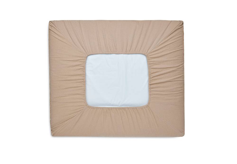 Jollein Wickelauflagenbezug 75x85cm Pure Knit Biscuit GOTS Limitierter Zeitrabatt