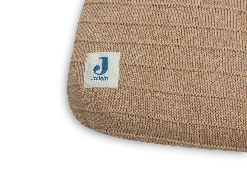 Jollein Wickelauflagenbezug 75x85cm Pure Knit Biscuit GOTS Limitierter Zeitrabatt