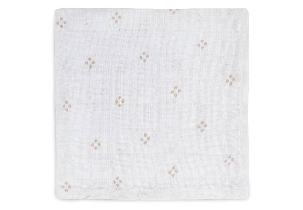 Jollein Spucktuch Musselin Pointelle Sun - Biscuit - GOTS - 2 Stück Begrenztes Angebot