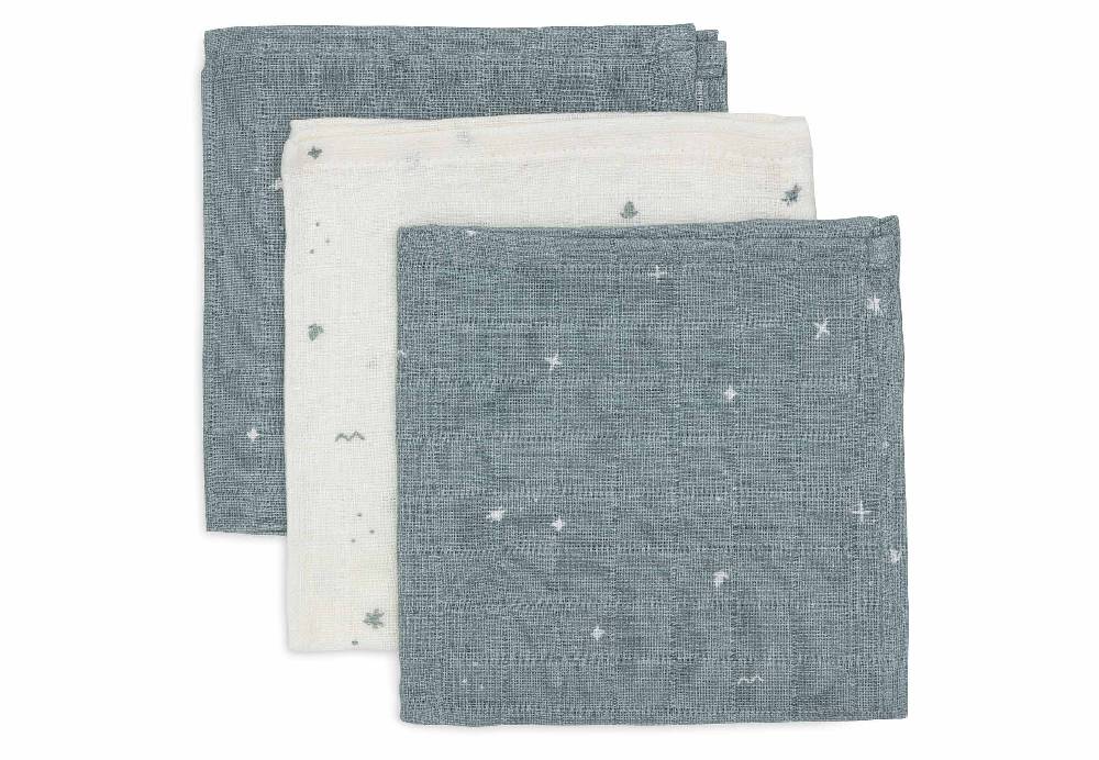Jollein Spucktücher Hydrophil 31x31cm Twinkling - Sea Green Jubiläumsangebot