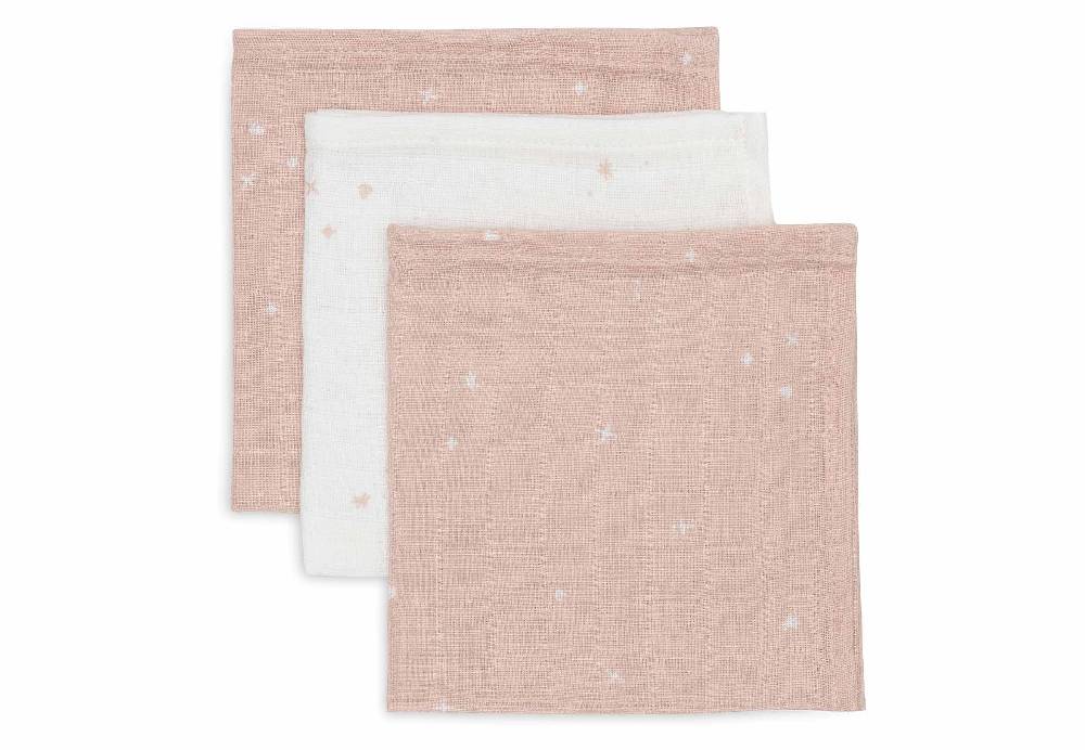 Jollein Spucktücher Hydrophil 31x31cm Twinkling - Wild Rose Lagerräumung