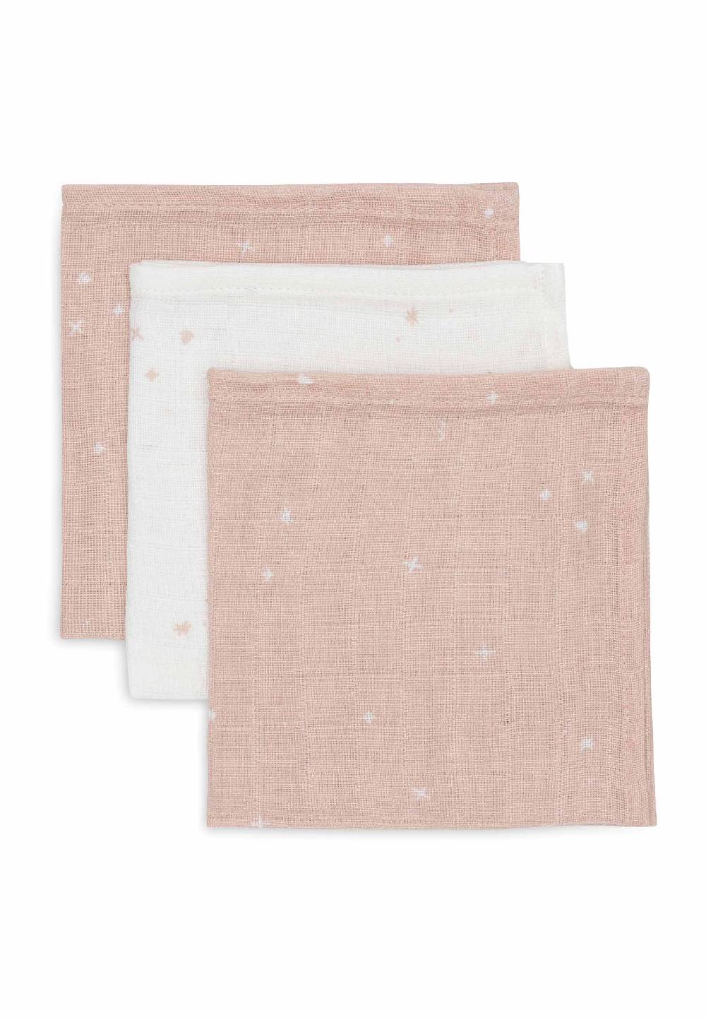 Jollein Spucktücher Hydrophil 31x31cm Twinkling - Wild Rose Lagerräumung