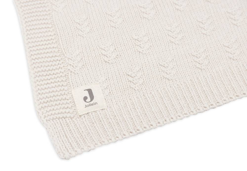 Jollein Decke Wiege 75x100cm Grain Knit Oatmeal Neueste Mode