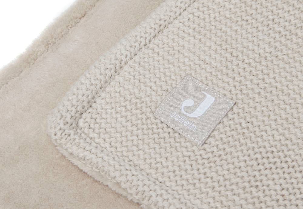 Jollein Decke Wiege 75x100cm Basic Knit Nougat/Fleece Exklusive Angebote