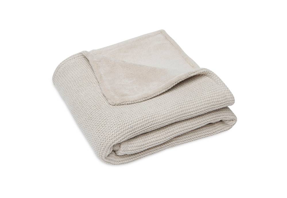 Jollein Decke Wiege 75x100cm Basic Knit Nougat/Fleece Exklusive Angebote
