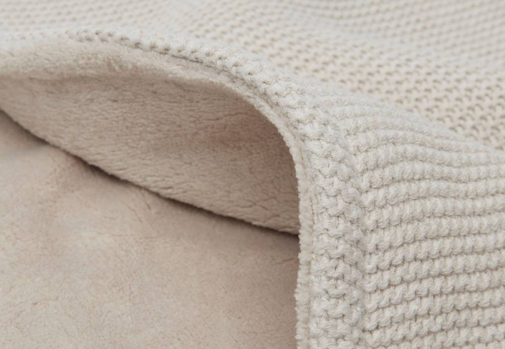 Jollein Decke Wiege 75x100cm Basic Knit Nougat/Fleece Exklusive Angebote