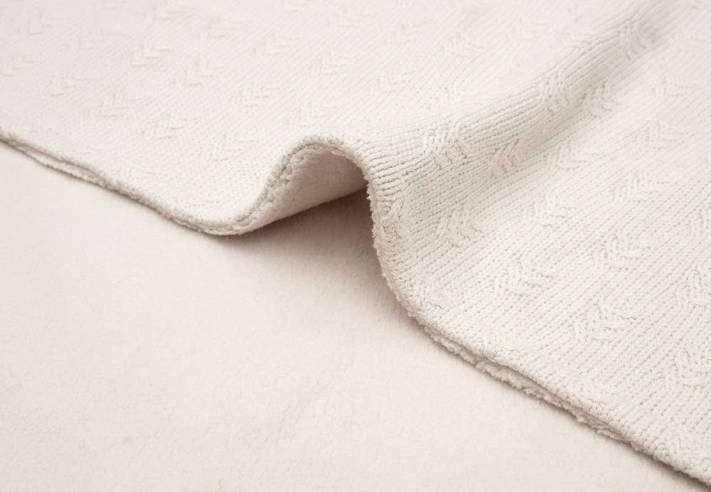Jollein Decke Wiege 75x100cm Grain Knit Oatmeal/Velvet Große Rabatte