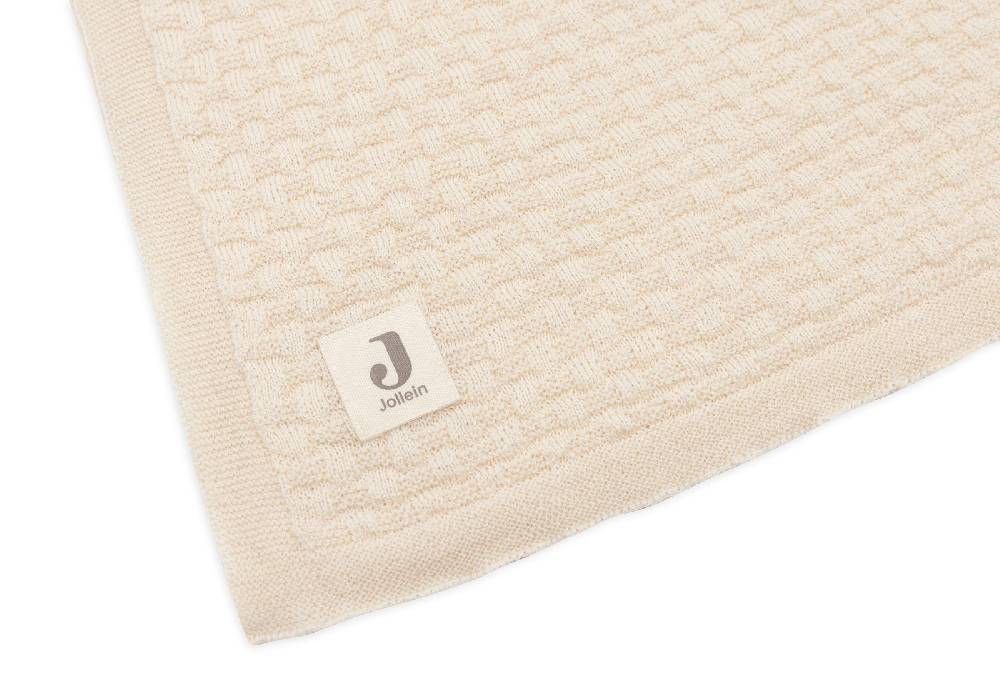 Jollein Decke Wiege 75x100cm Weave Knit Merino wool Oatmeal Neuheiten