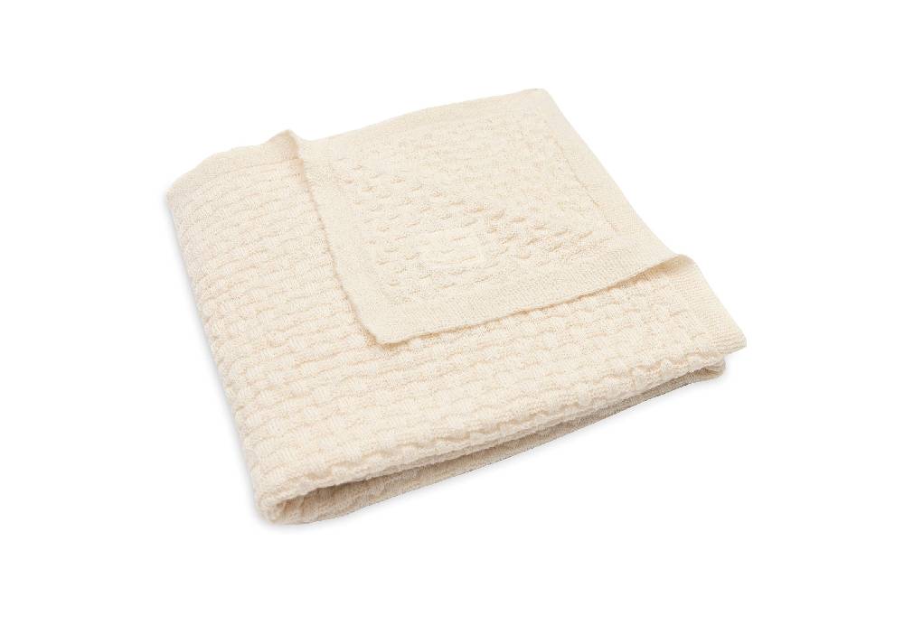 Jollein Decke Wiege 75x100cm Weave Knit Merino wool Oatmeal Neuheiten