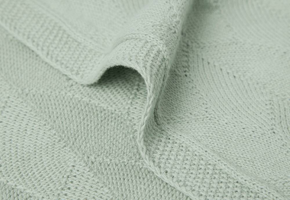Jollein Decke Wiege 75x100cm Shell Knit Sea Foam GOTS Bestseller