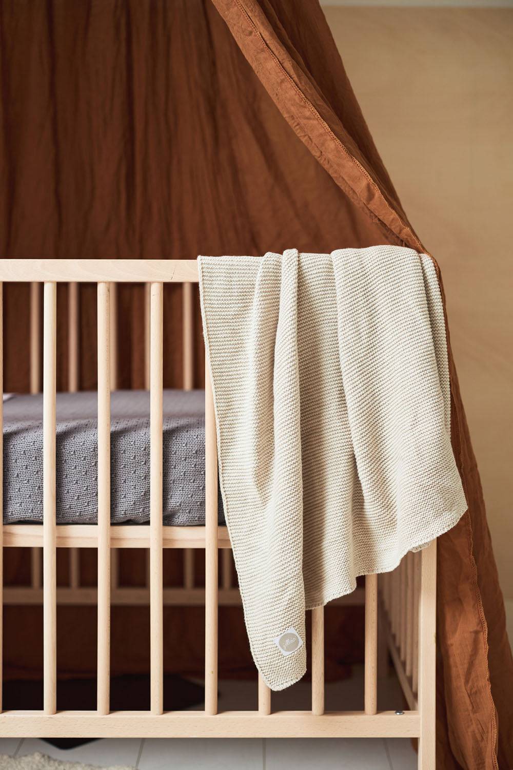 Jollein Decke Kinderbett 100x150cm Basic Knit Nougat Tägliche Deals