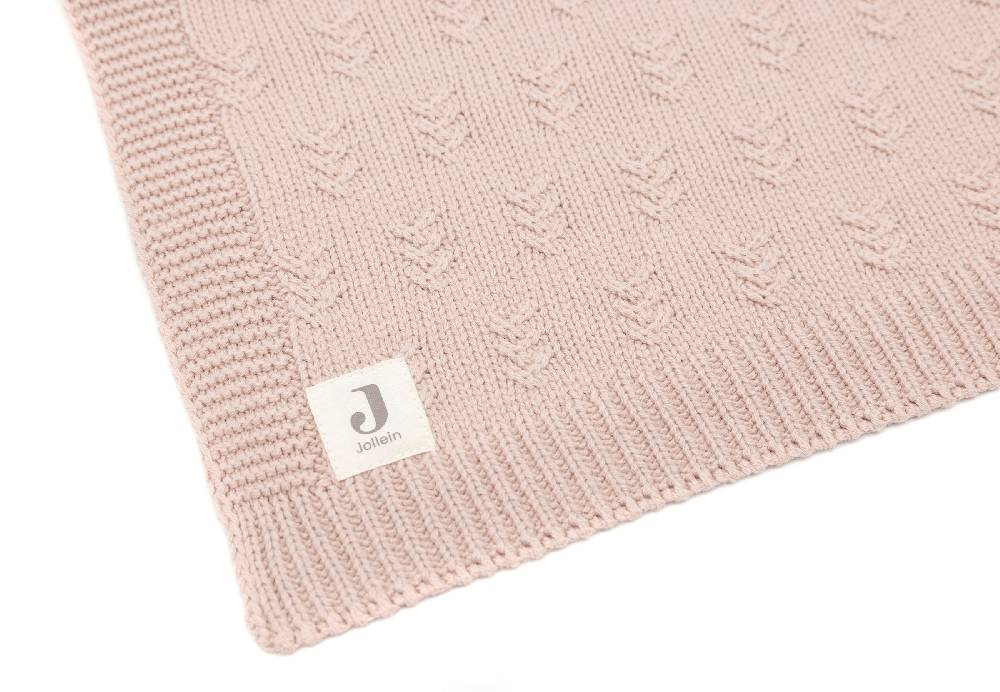 Jollein Decke Wiege 75x100cm Grain Knit Wild Rose Riesige Ersparnisse