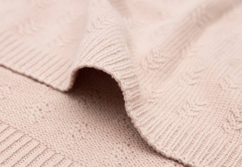 Jollein Decke Wiege 75x100cm Grain Knit Wild Rose Riesige Ersparnisse