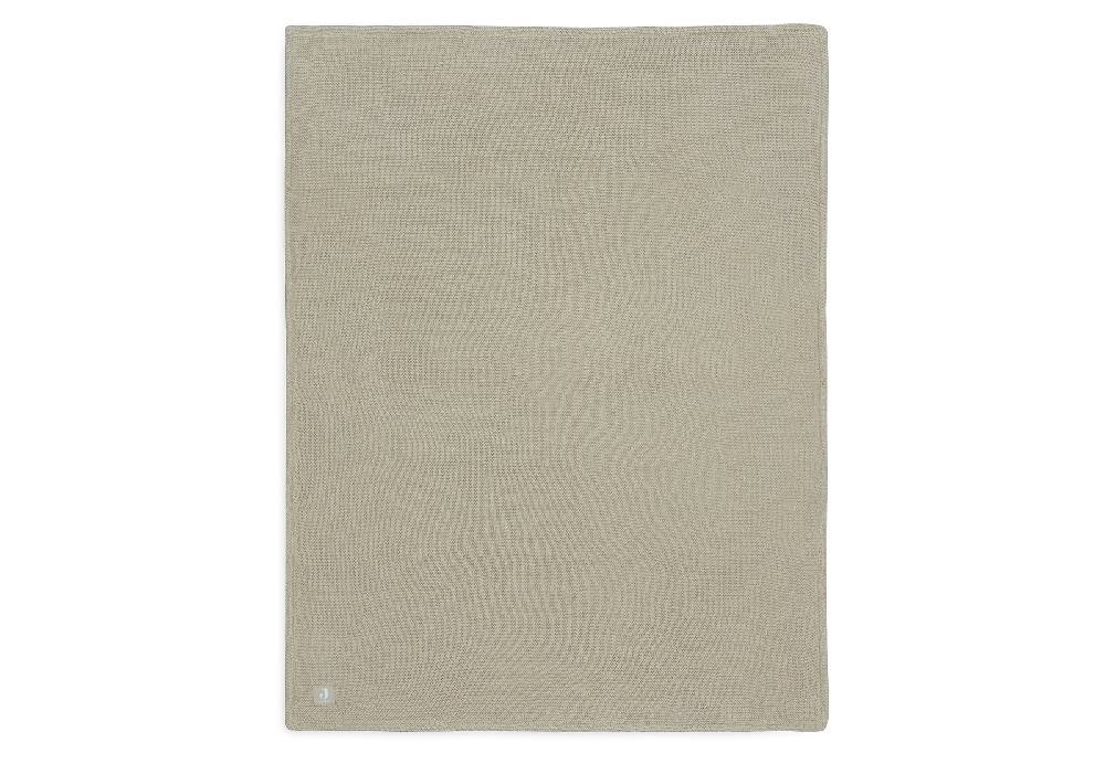 Jollein Decke Wiege 75x100cm Basic Knit Olive Green/Fleece Tiefpreis
