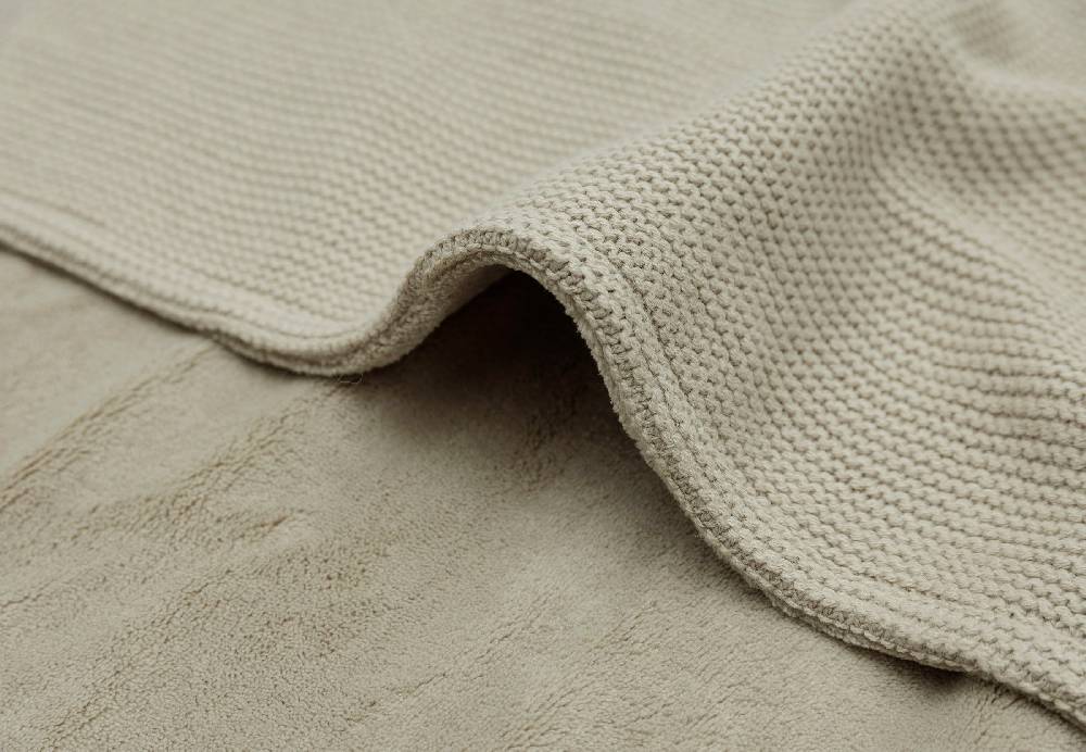 Jollein Decke Wiege 75x100cm Basic Knit Olive Green/Fleece Tiefpreis