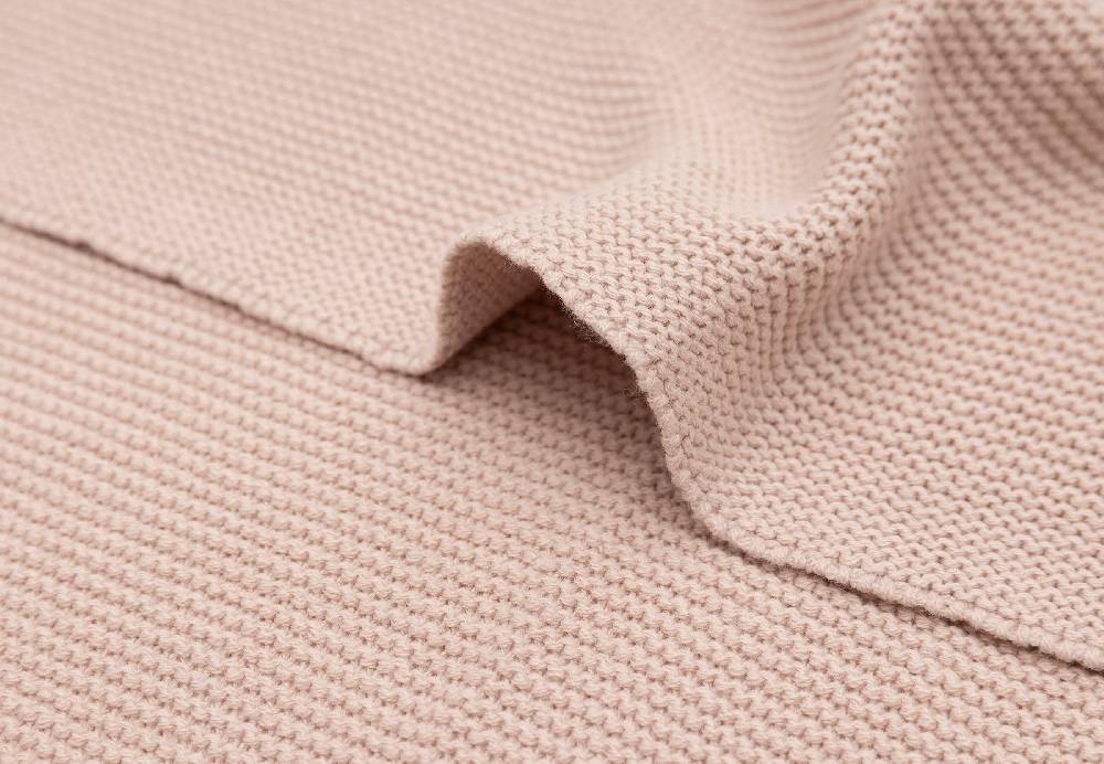 Jollein Decke Wiege 75x100cm Basic Knit Wild Rose Kostenlose Rückgabe