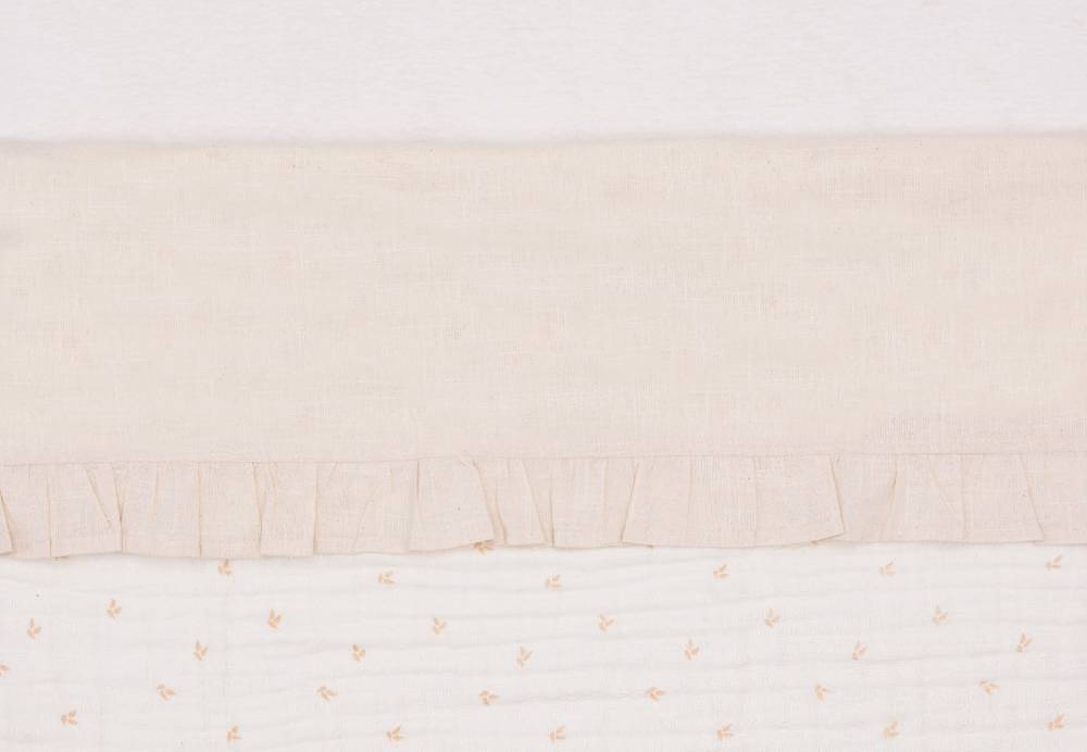 Jollein Bettlaken Wiege 75x100cm Ruffle Natural Nur noch ein Tag übrig