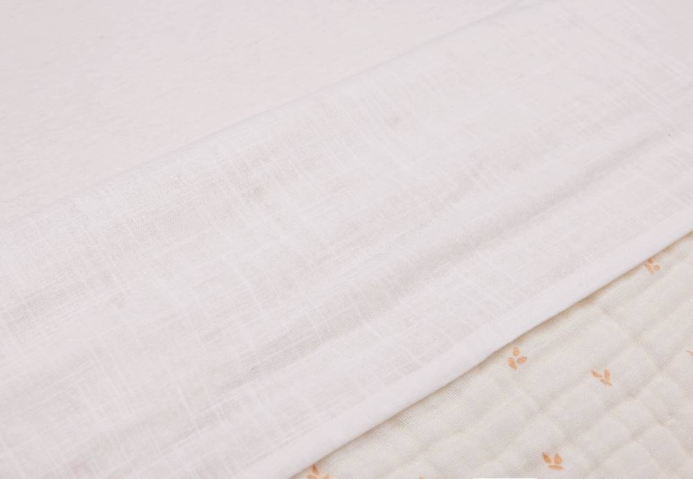 Jollein Bettlaken Wiege 75x100cm Slub Ivory Super Rabatt