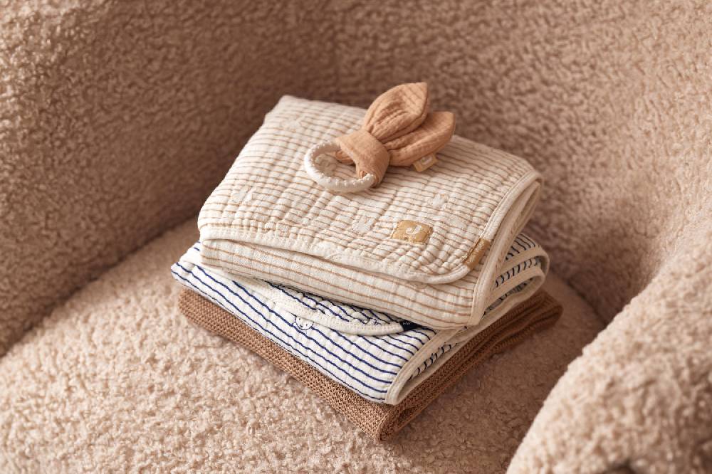 Jollein Bettlaken Wiege 75x100cm Slub Ivory Super Rabatt