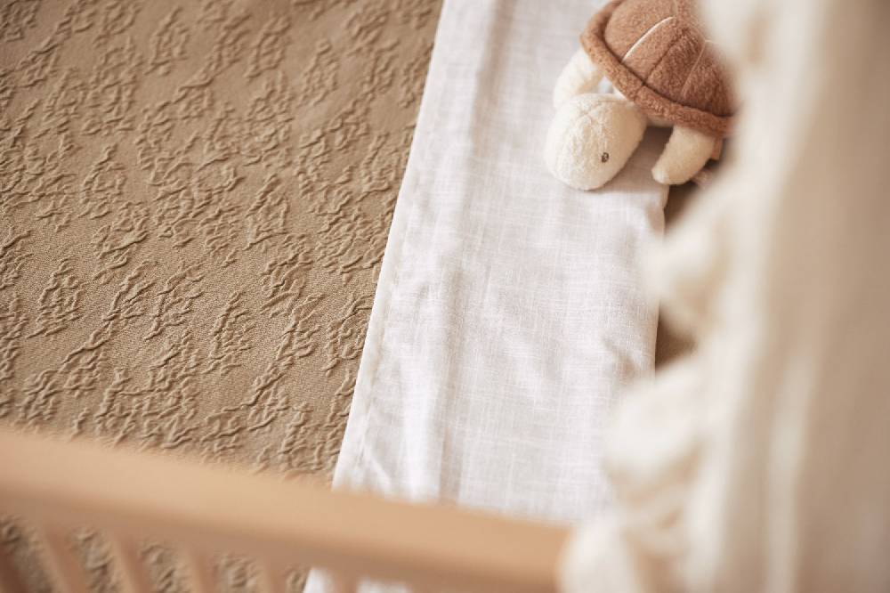 Jollein Bettlaken Wiege 75x100cm Slub Ivory Super Rabatt