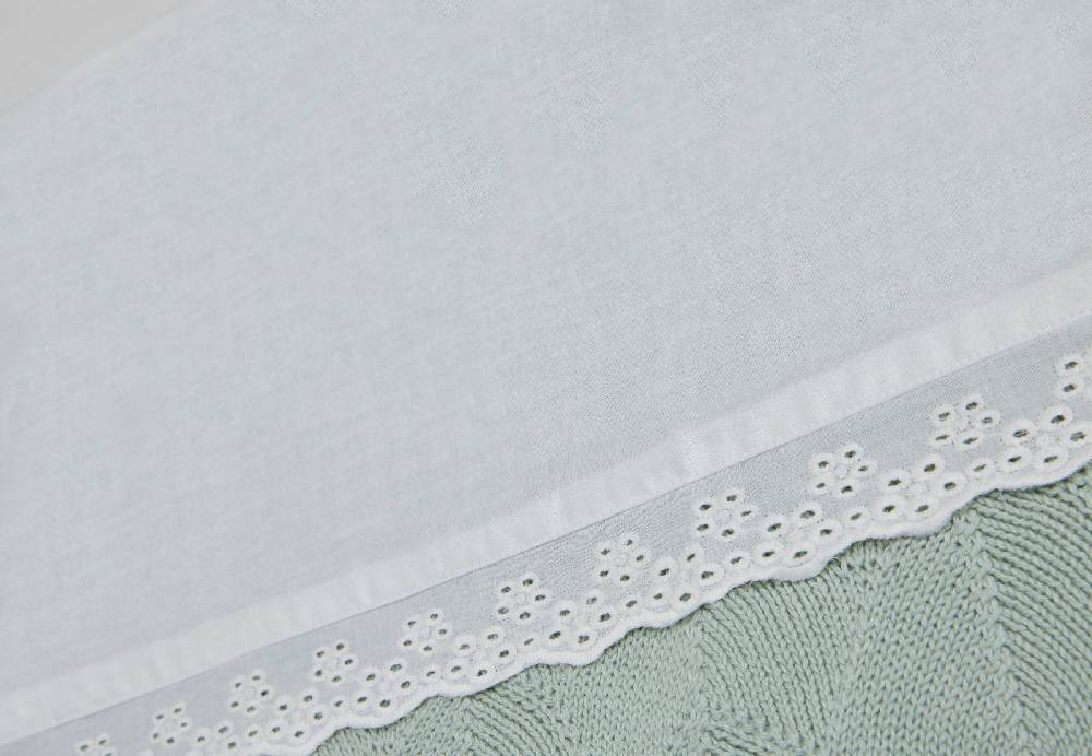 Jollein Bettlaken Wiege 75x100cm Lace Ivory Clearance-Verkauf