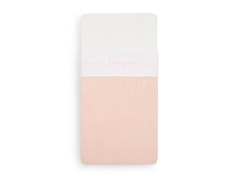 Jollein Bettlaken Wiege 75x100cm Love you Pale Pink Black Friday Preise