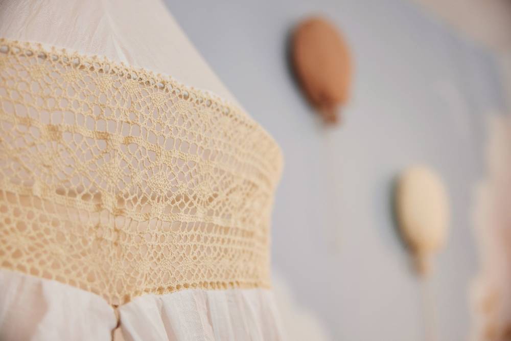 Jollein Baldachin Betthimmel Vintage 245cm Boho Lace Ivory Heißer Verkauf
