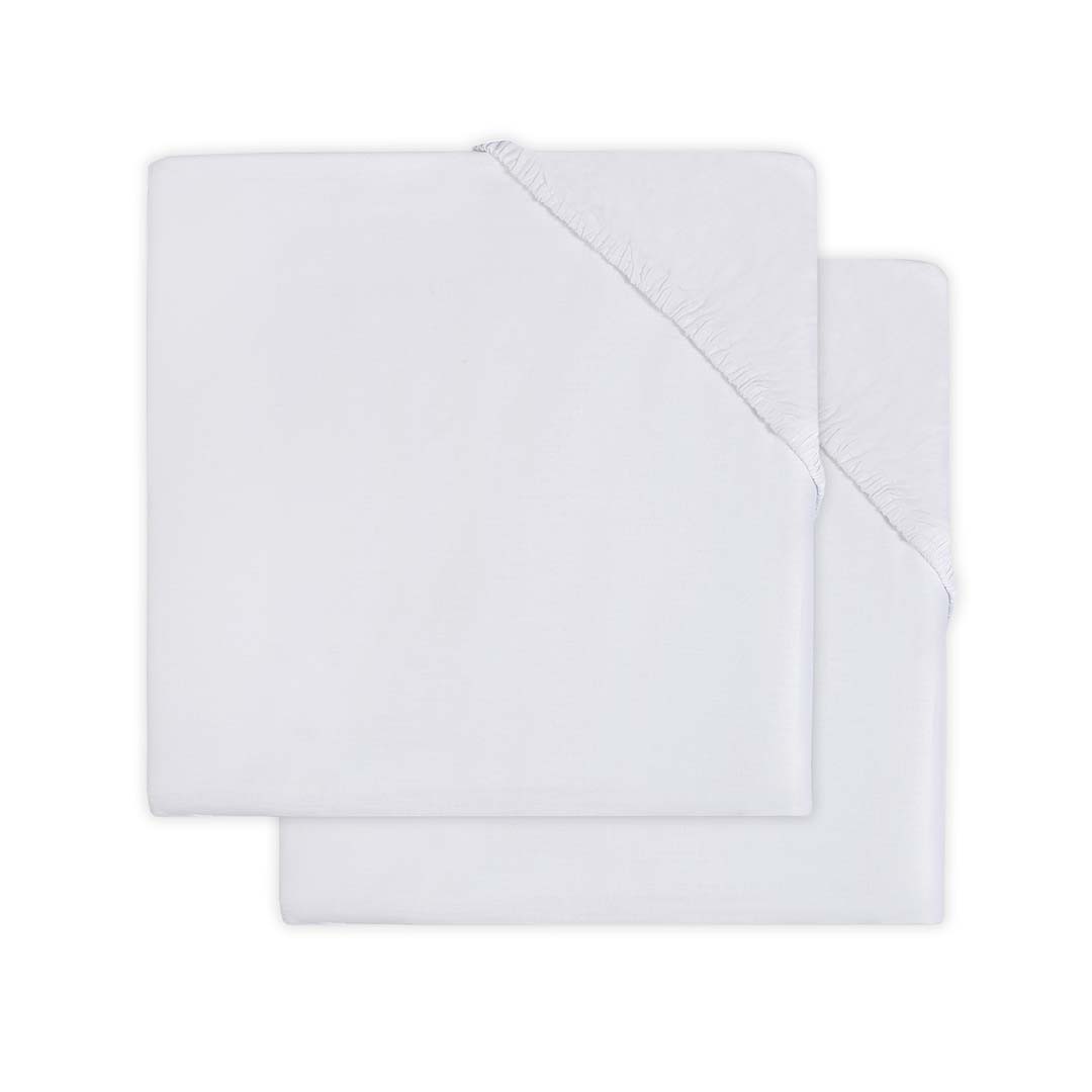 Jollein Spannbettlaken Molton 60x120cm White (2pack) Große Rabatte