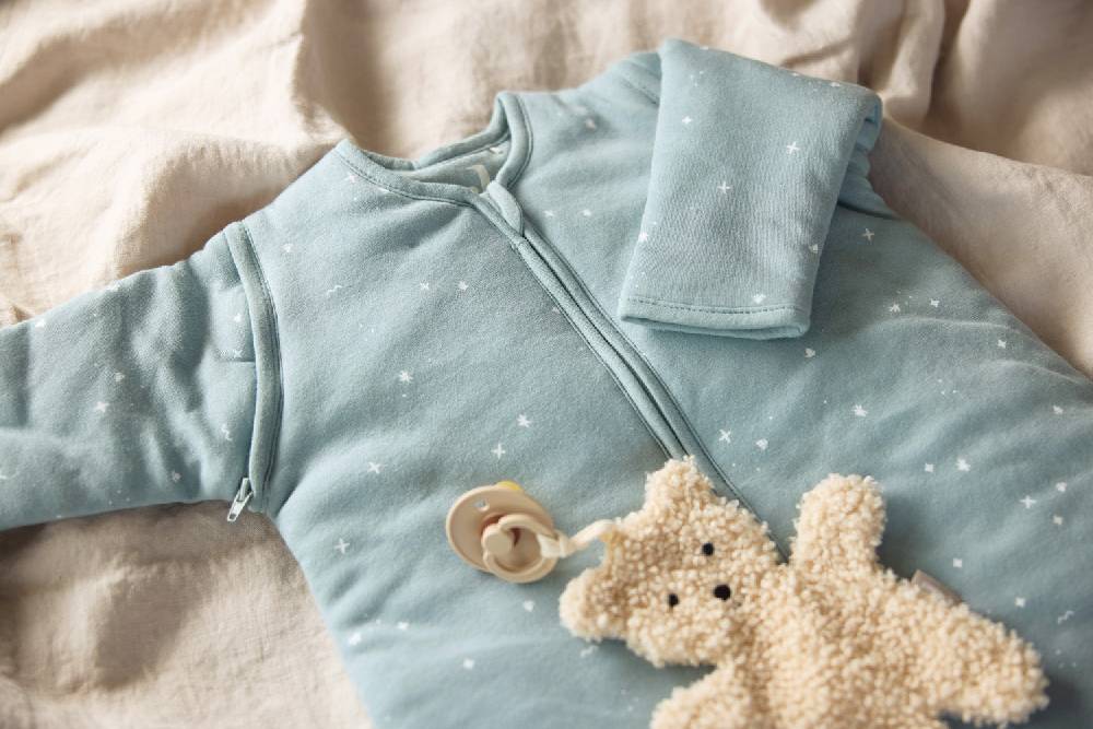 Jollein Baby Schlafsack mit abnehmbaren Ärmeln 60cm Twinkling - Sea Green Super Sparpreis