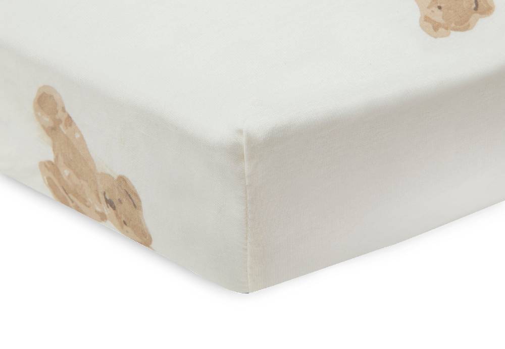 Jollein Spannbettlaken Jersey 60x120cm Teddy Bear Super Rabatt