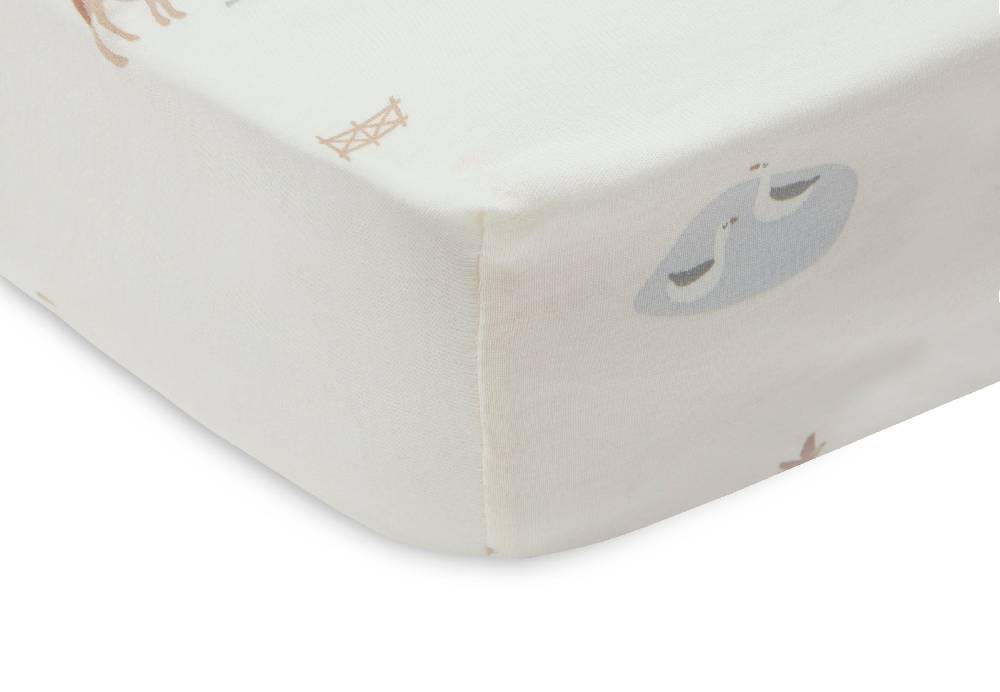 Jollein Spannbettlaken Jersey 40/50x80/90cm Farm Riesige Rabatte