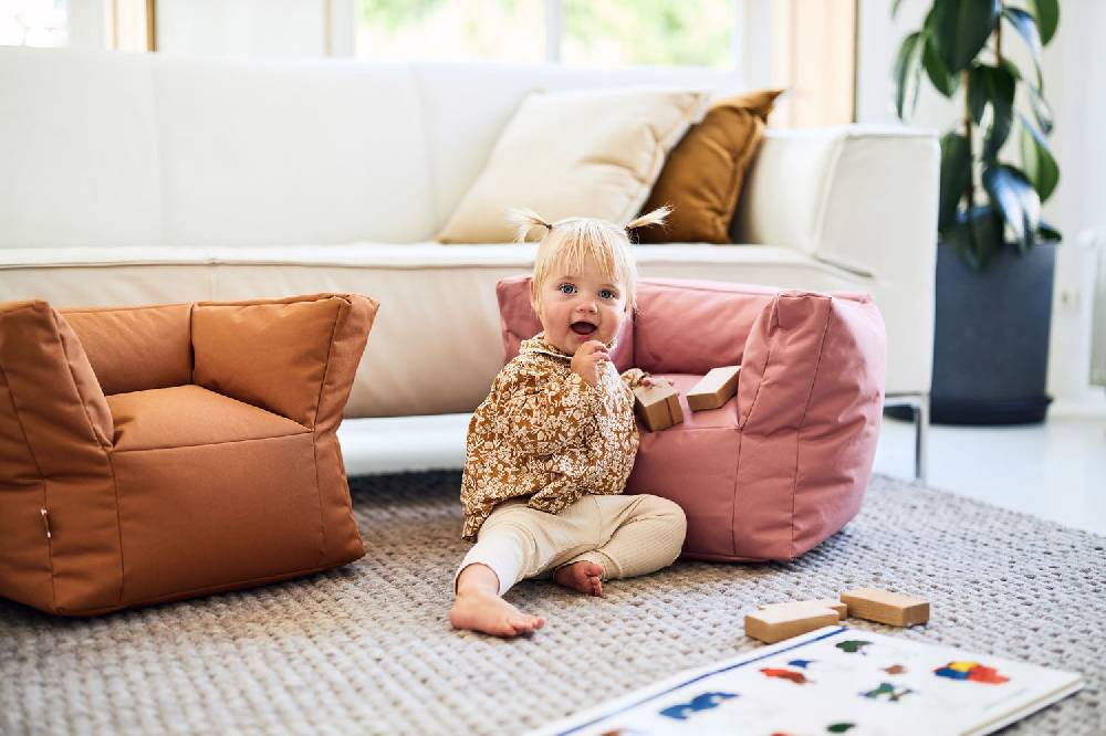 Jollein Kindersessel Sitzsack Mellow Pink Versandkostenfrei