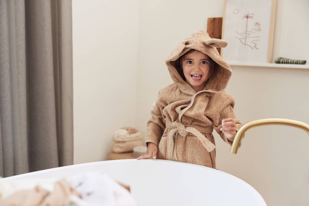 Jollein Bademantel 3-4 Jahre Biscuit Muttertagsangebot