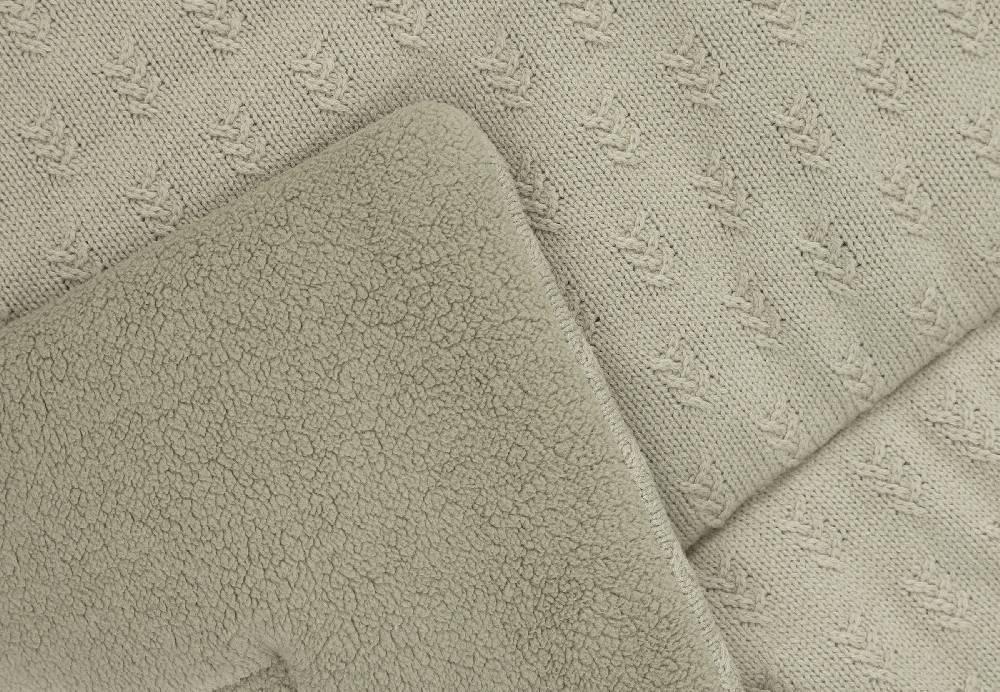 Jollein Krabbeldecke 75x95cm Grain Knit Olive Green Sonderangebote
