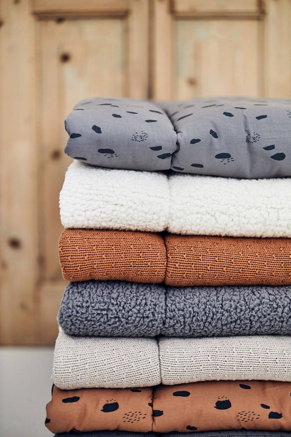 Jollein Krabbeldecke 80x100cm Bliss Knit Teddy Storm Grey Letzte 3 Tage