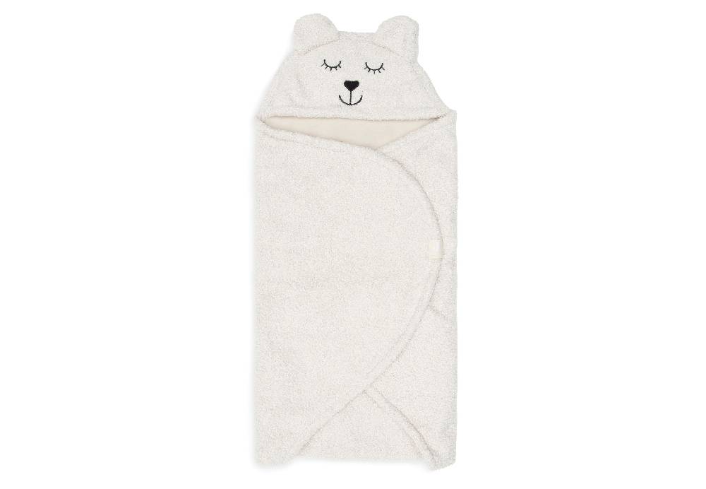 Jollein Einschlagdecke für Babyschale Bear Boucle Oatmeal Vierteljährliche Förderung