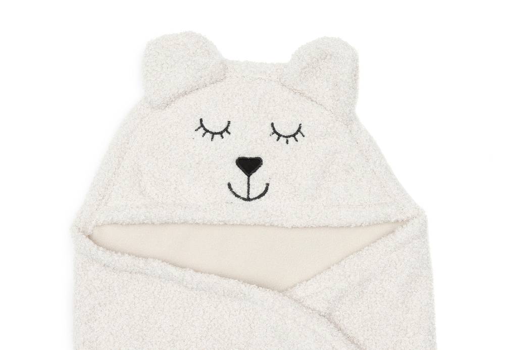 Jollein Einschlagdecke für Babyschale Bear Boucle Oatmeal Vierteljährliche Förderung