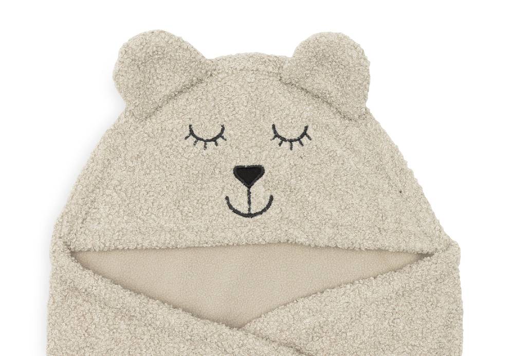 Jollein Einschlagdecke für Babyschale Bear Boucle Olive Green Nur noch ein Tag übrig