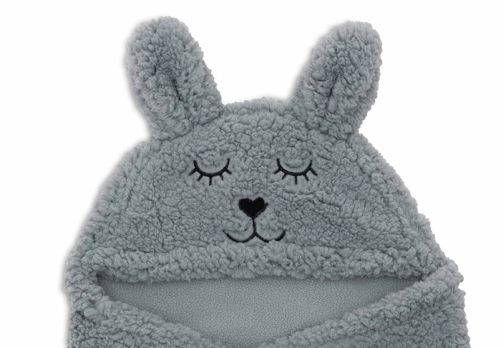 Jollein Einschlagdecke für Babyschale Bunny - Sea Green Begrenzt auf 3 Tage