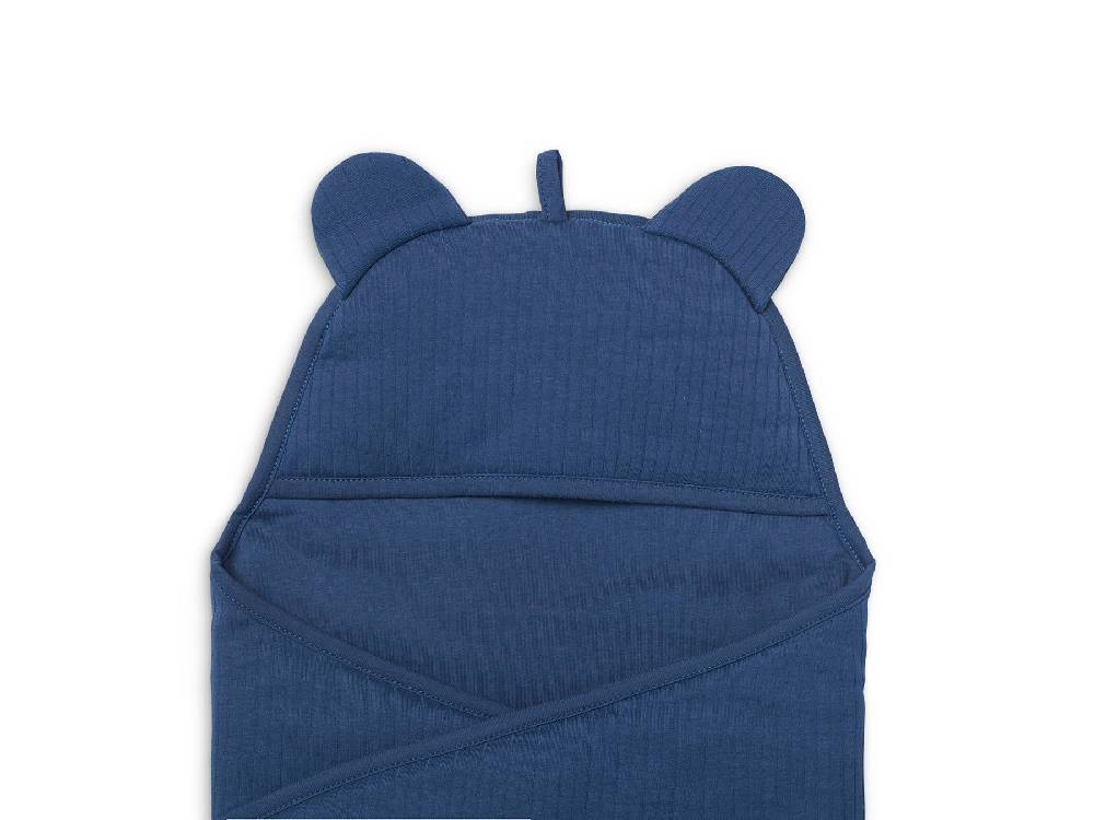 Jollein Einschlagdecke für Babyschale Basic Stripe Jeans Blue Im Verkauf